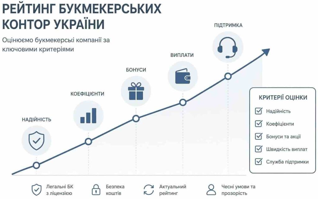 Критерії оцінювання онлайн-букмекерів Як формується рейтинг букмекерів
