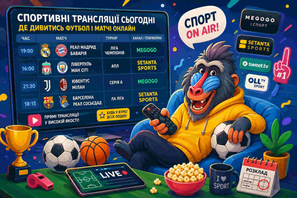 Спортивні трансляції сьогодні