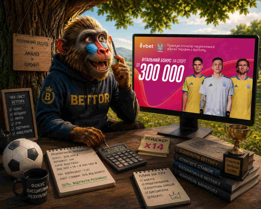 Vbet бонус за реєстрацію новим клієнтам