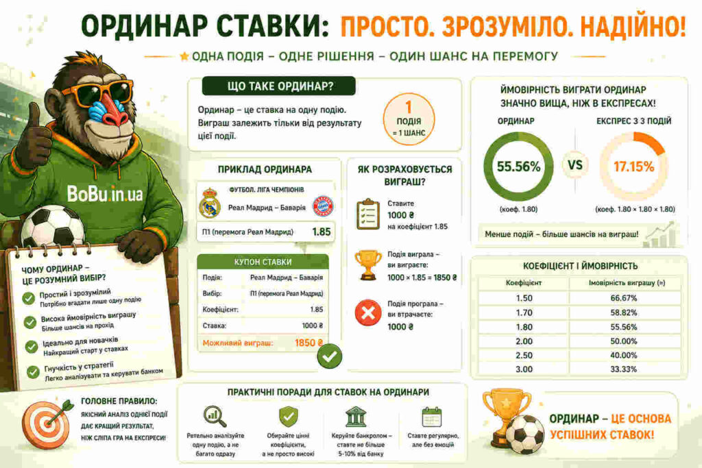 Ординар ставки: все що треба знати