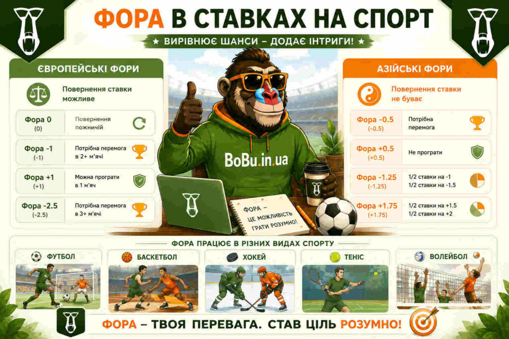 Аналізуйте шанси суперників, щоб використовувати фору плідно Фора ставки підходять новачкам і профі