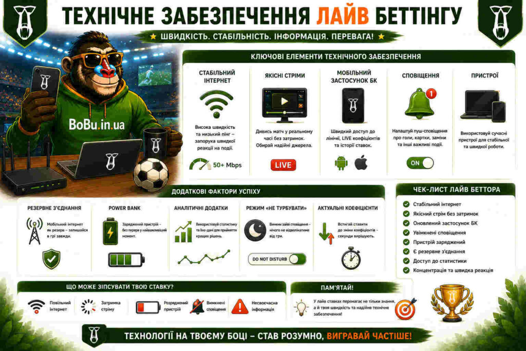 Підготуйте все необхідне для гри в лайві Все необхідне для лайв ставки