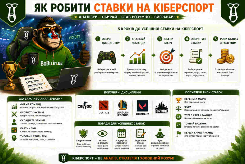 Як робити ставки на кіберспорт